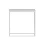 Hanah Home Mesa Auxiliar Basak White, Tablero Partículas Melamina 18mm, Estructura Metálica, Blanco, 52x50x50 cm